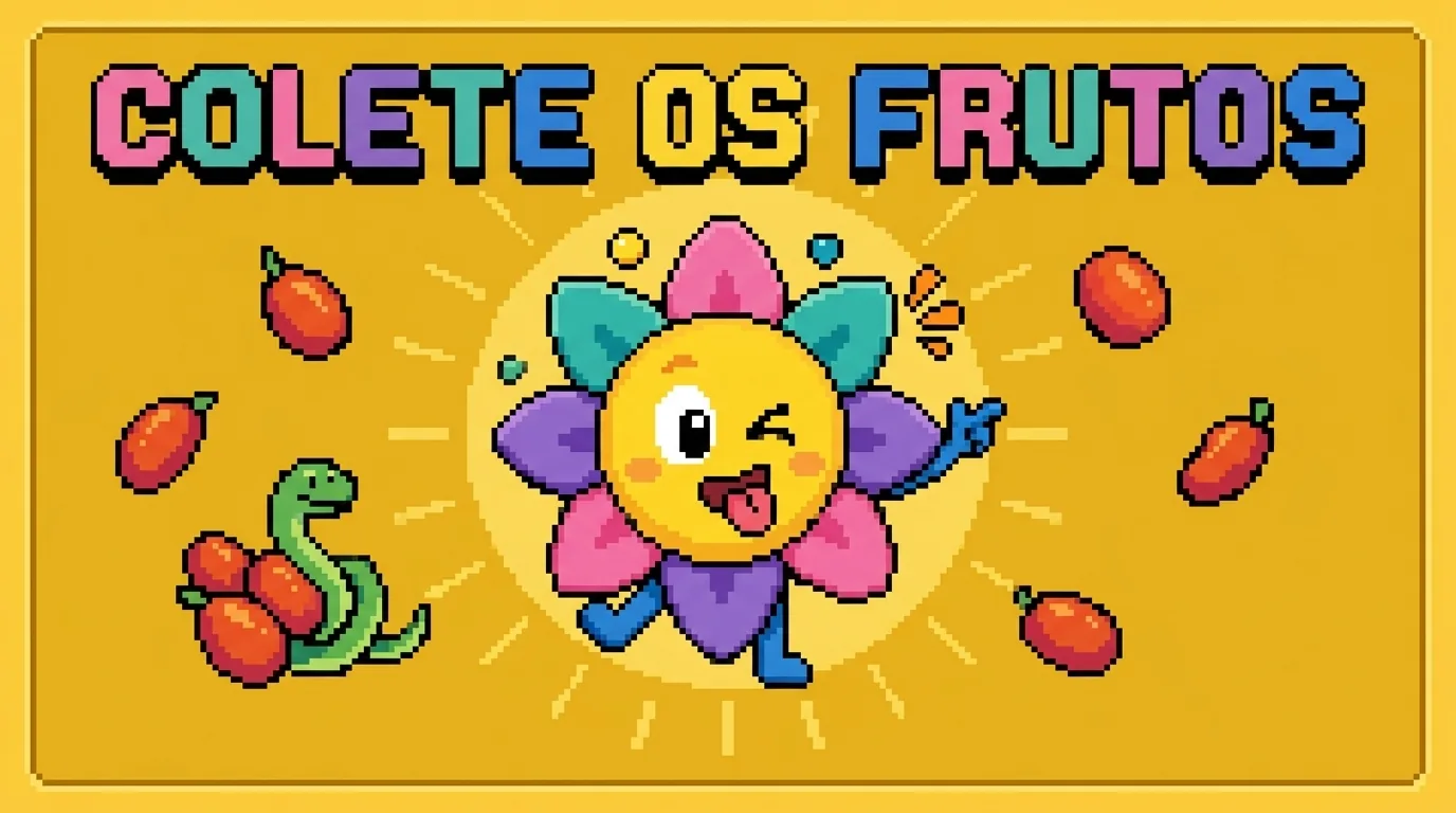 Tela de abertura do jogo Colete os Frutos